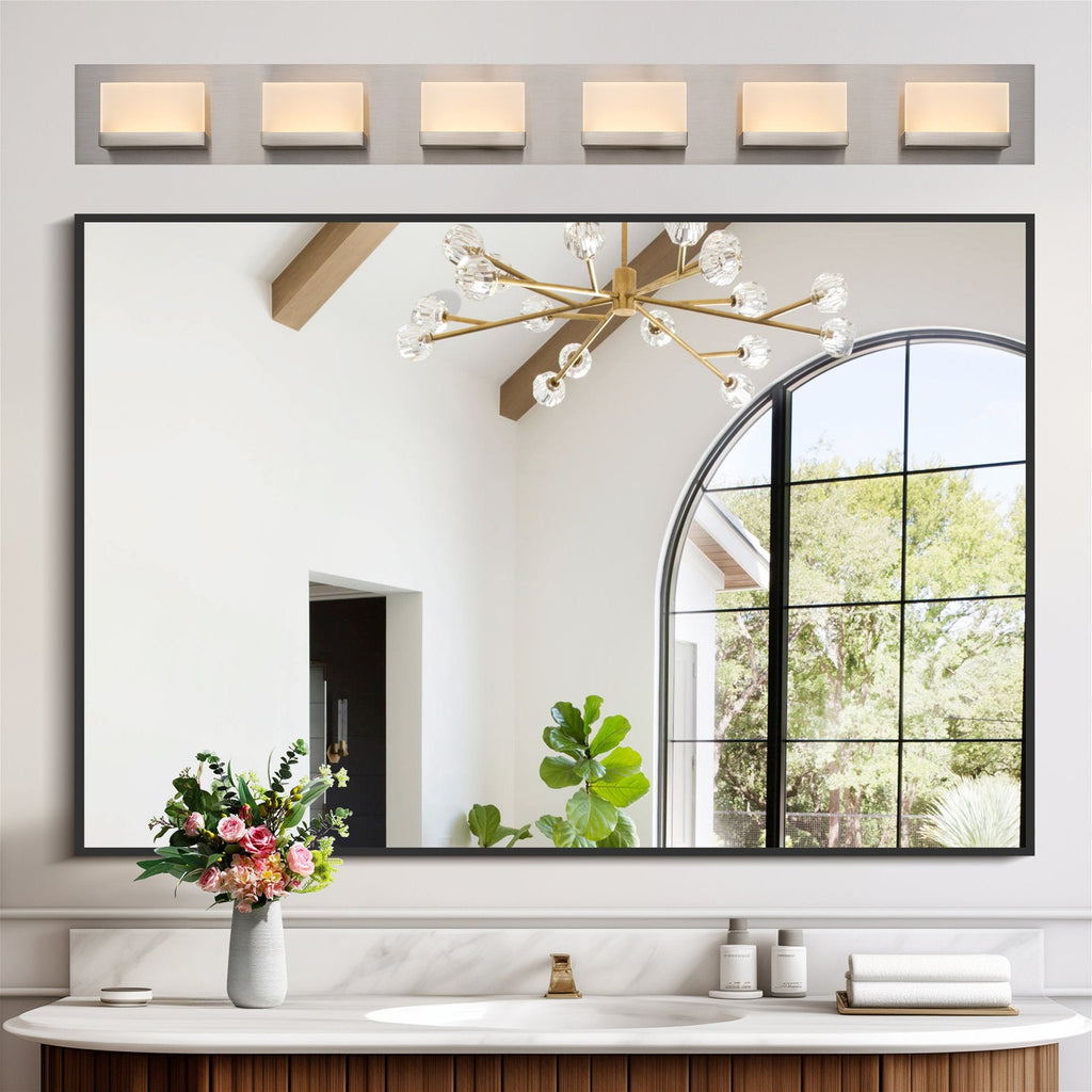 Applique murale moderne Everett 48 à 6 lumières DEL intégrées de 60 W (équivalent 360 W) pour salle de bain/meuble-lavabo