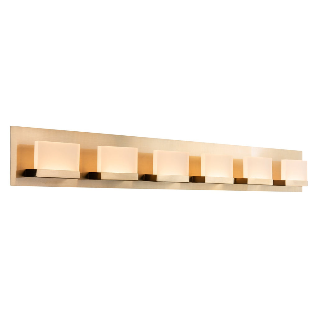 Applique murale moderne Everett 48 à 6 lumières DEL intégrées de 60 W (équivalent 360 W) pour salle de bain/meuble-lavabo