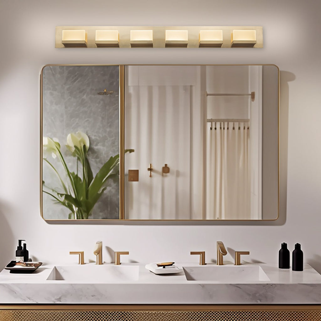 Applique murale moderne Everett 48 à 6 lumières DEL intégrées de 60 W (équivalent 360 W) pour salle de bain/meuble-lavabo