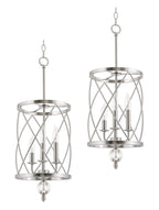 Lustre suspendu moderne Eleanor 27 à 3 lumières pour hall d'entrée