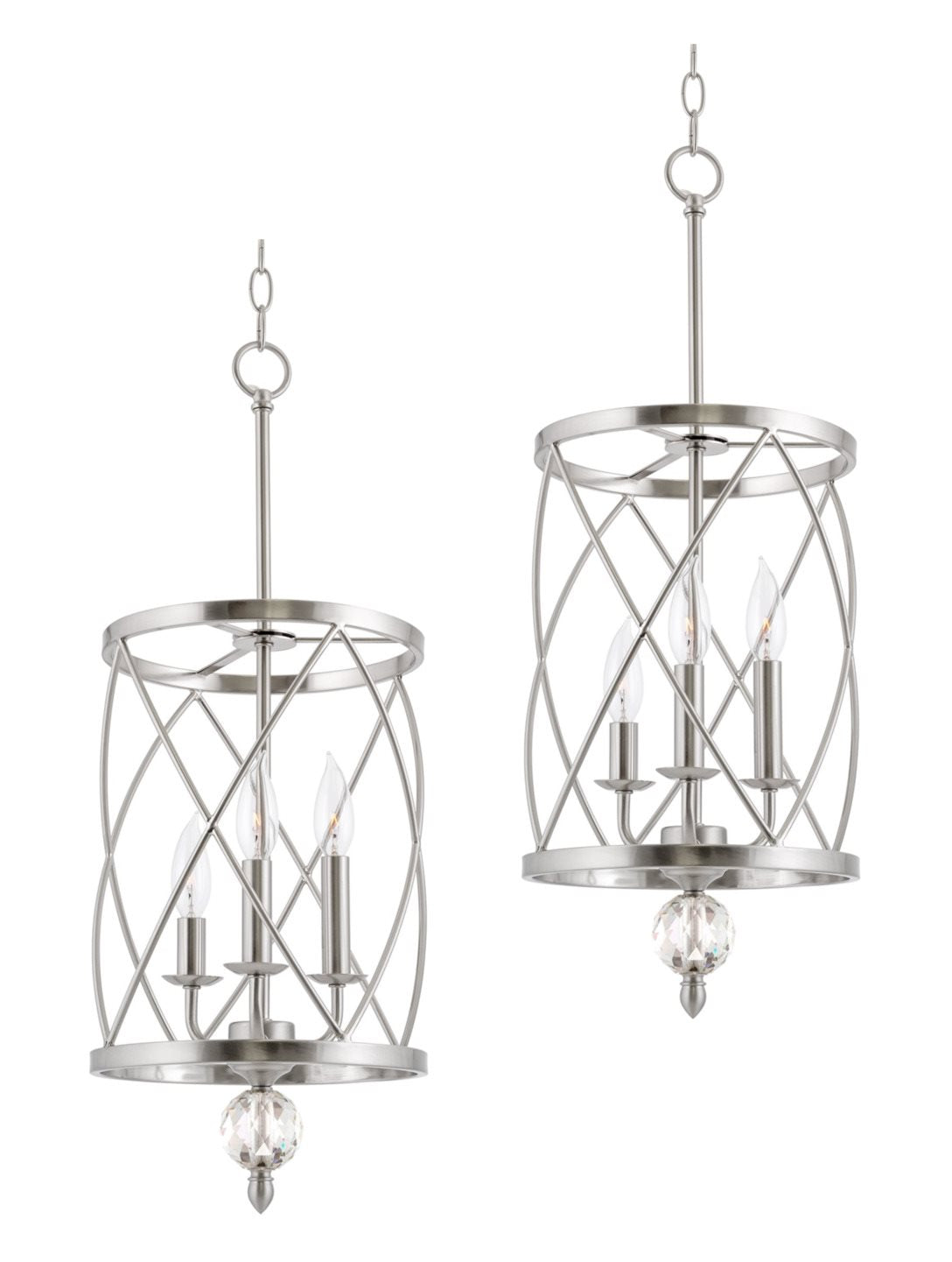 Lustre suspendu moderne Eleanor 27 à 3 lumières pour hall d'entrée