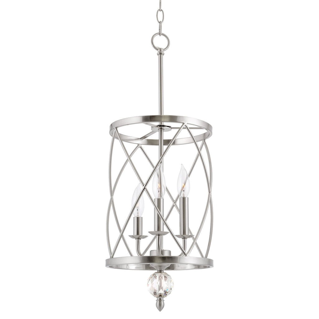 Lustre suspendu moderne Eleanor 27 à 3 lumières pour hall d'entrée