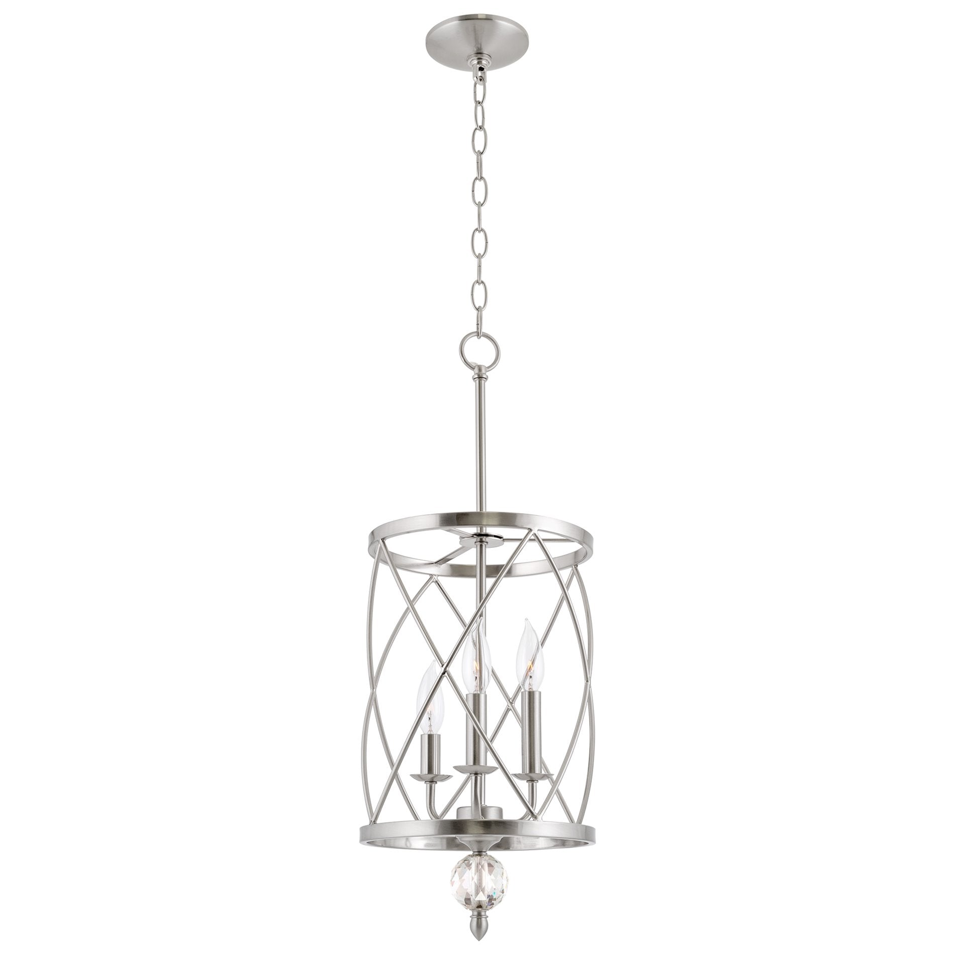 Lustre suspendu moderne Eleanor 27 à 3 lumières pour hall d'entrée