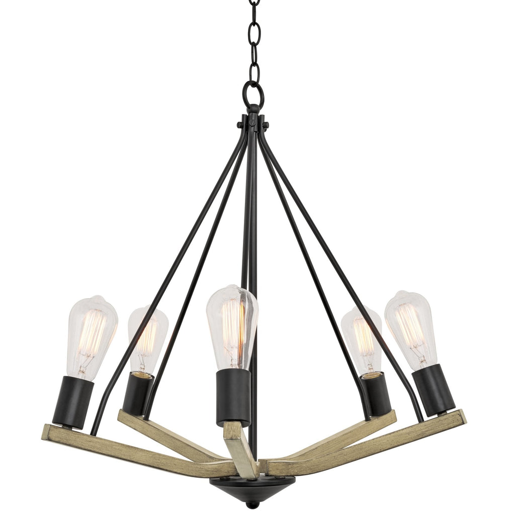 Lustre moderne de style ferme Crawford 25 à 5 lumières