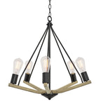 Lustre moderne de style ferme Crawford 25 à 5 lumières