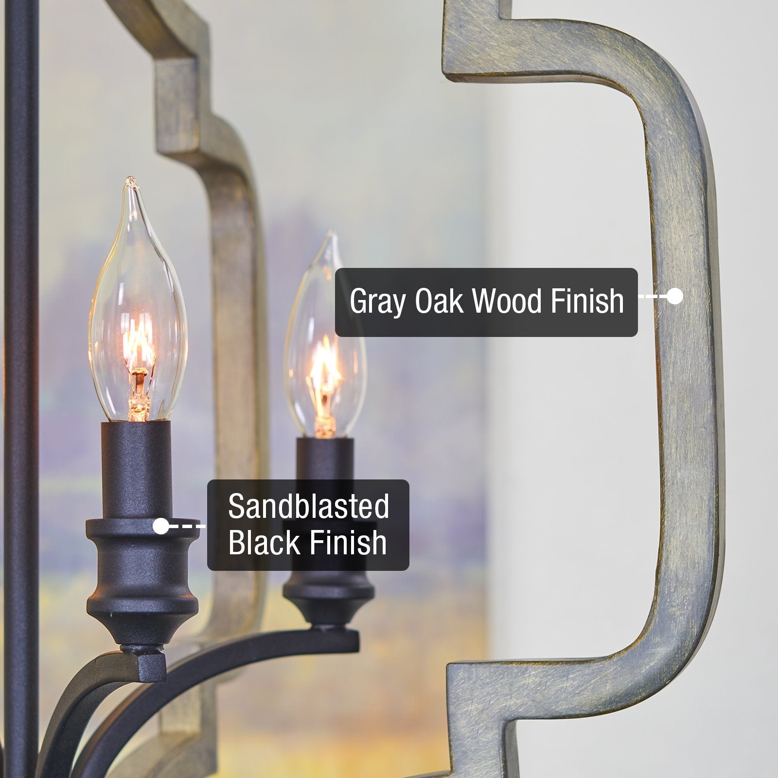 Lustre suspendu Atwood 23 à 4 lumières de style ferme