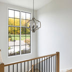 Lustre suspendu Atwood 23 à 4 lumières de style ferme