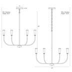 Lustre moderne Beaux 26 à 6 lumières