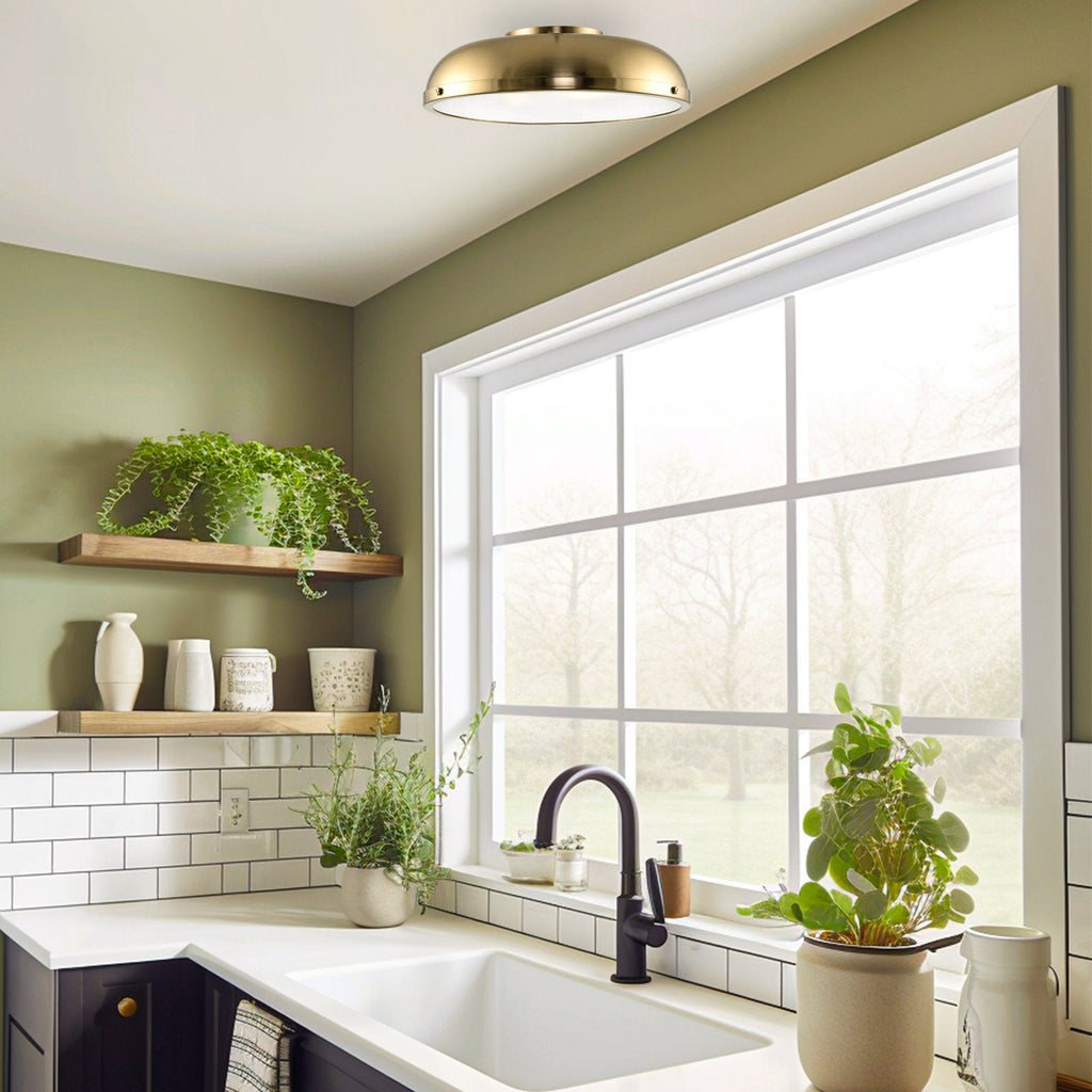 Plafonnier semi-encastré moderne Alston 14 à 3 lumières