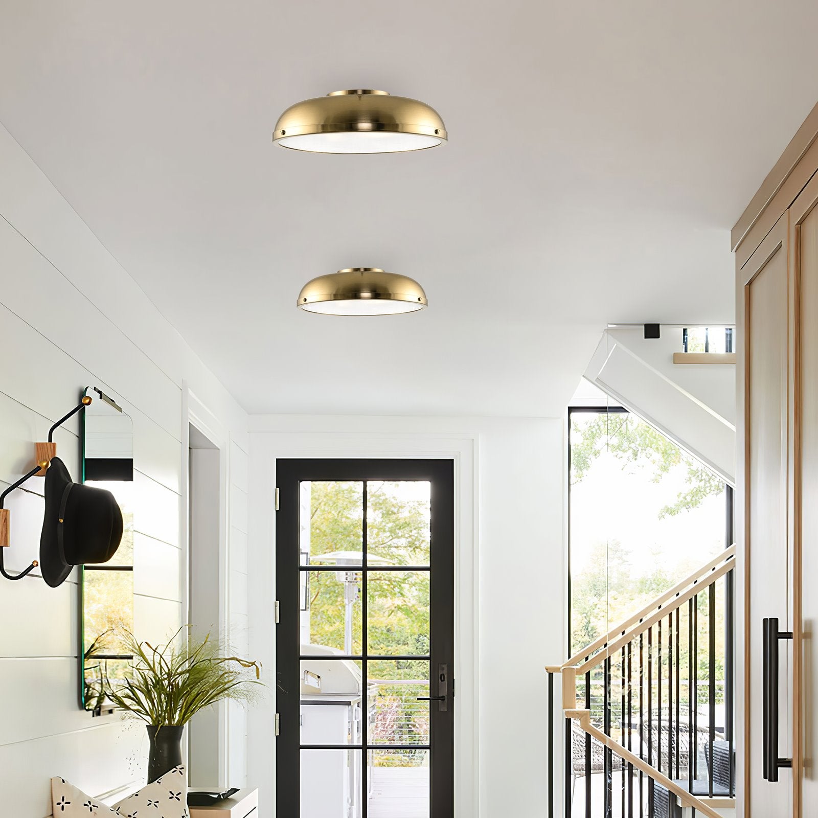 Plafonnier semi-encastré moderne Alston 14 à 3 lumières