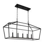 Lanterne moderne Burke 40 à 5 lumières, grand format, pour îlot central.
