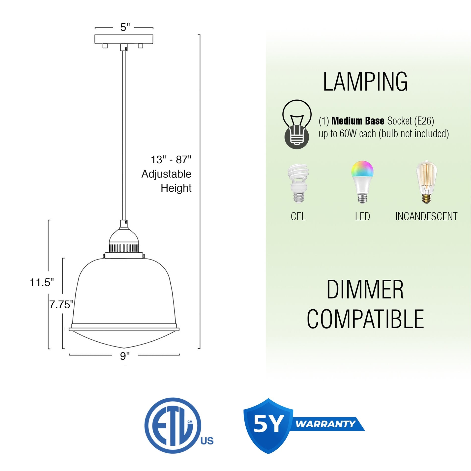 Suspension Alina 12 blanche