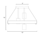 Powell 12 Lampada da soffitto a incasso rustica a 3 luci