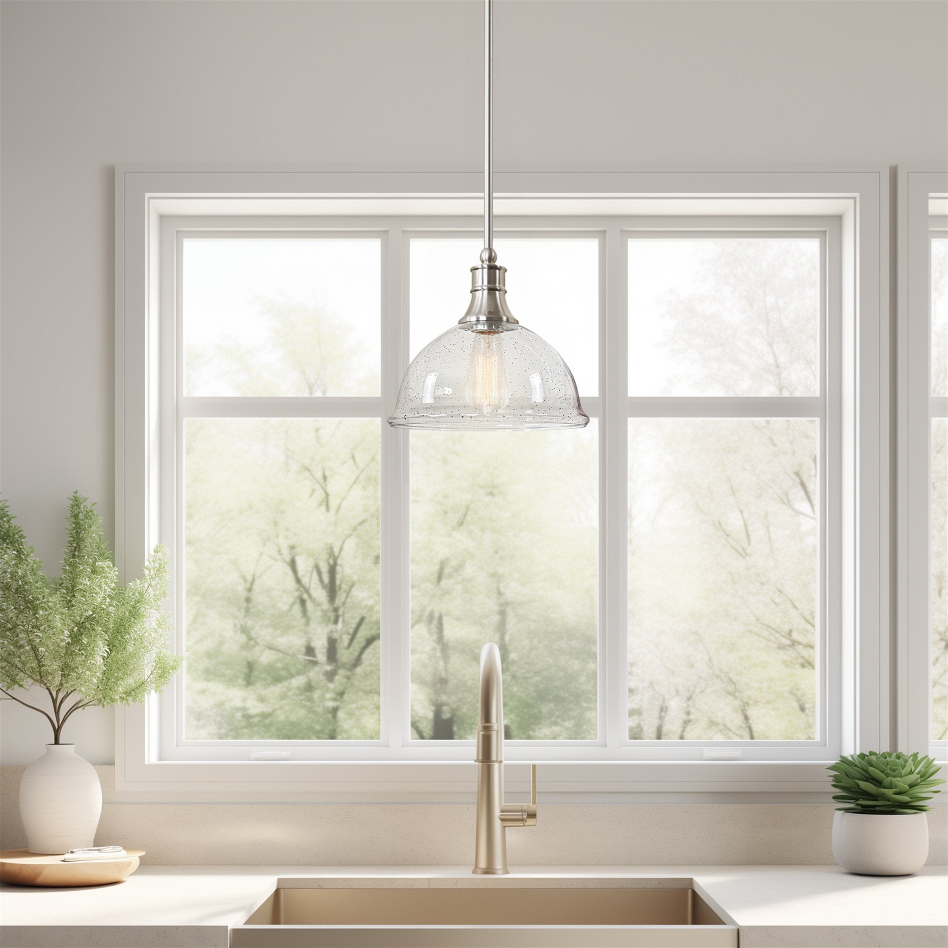 Abat-jour en verre bullé Granville 10 / Verre de remplacement