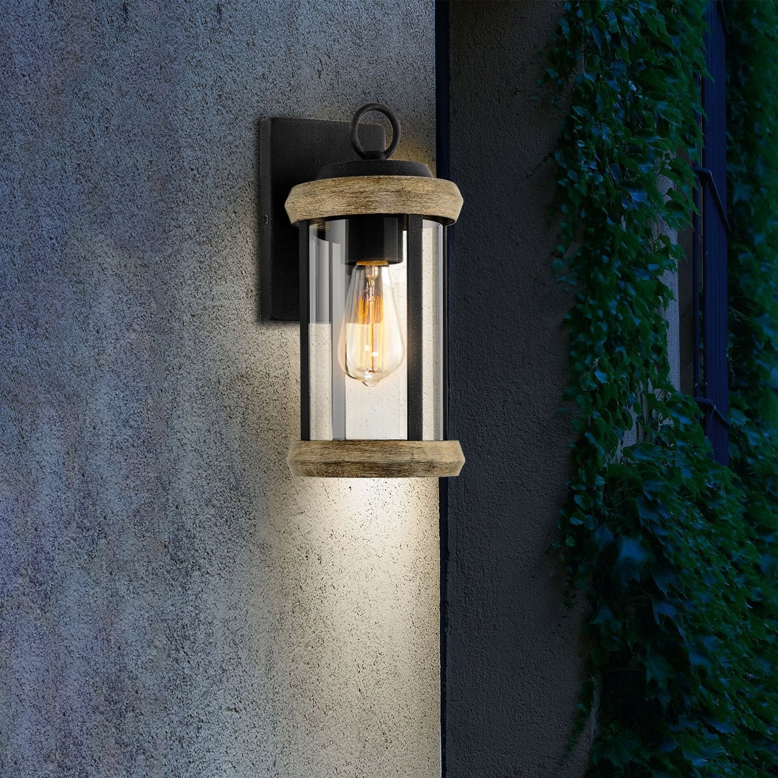 Applique murale extérieure Dorsey 12, rustique et traditionnelle, résistante aux intempéries