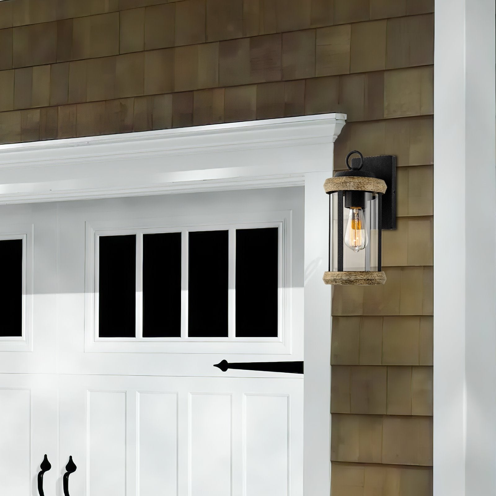 Applique murale extérieure Dorsey 12, rustique et traditionnelle, résistante aux intempéries