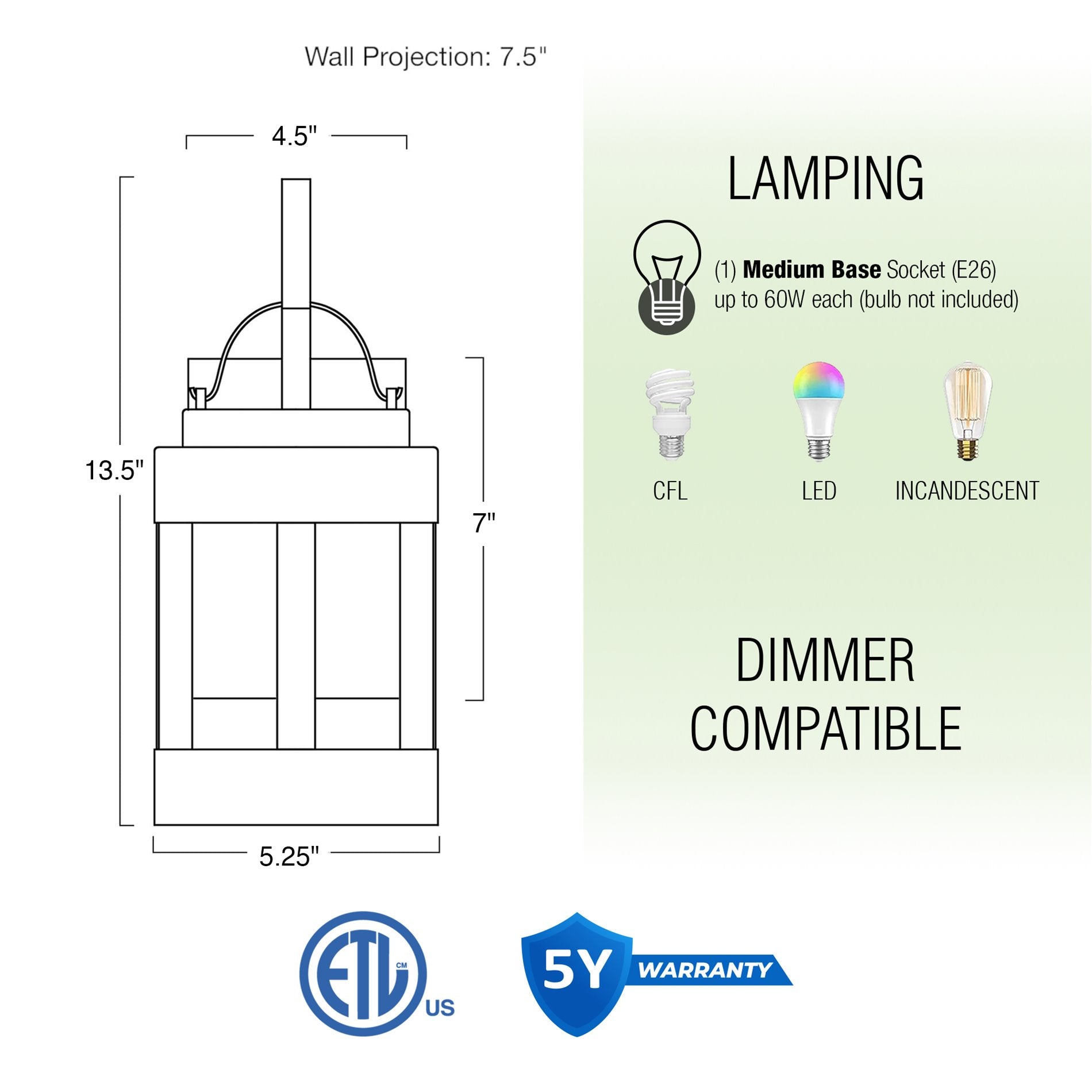 Applique murale d'extérieur moderne Rochester 14