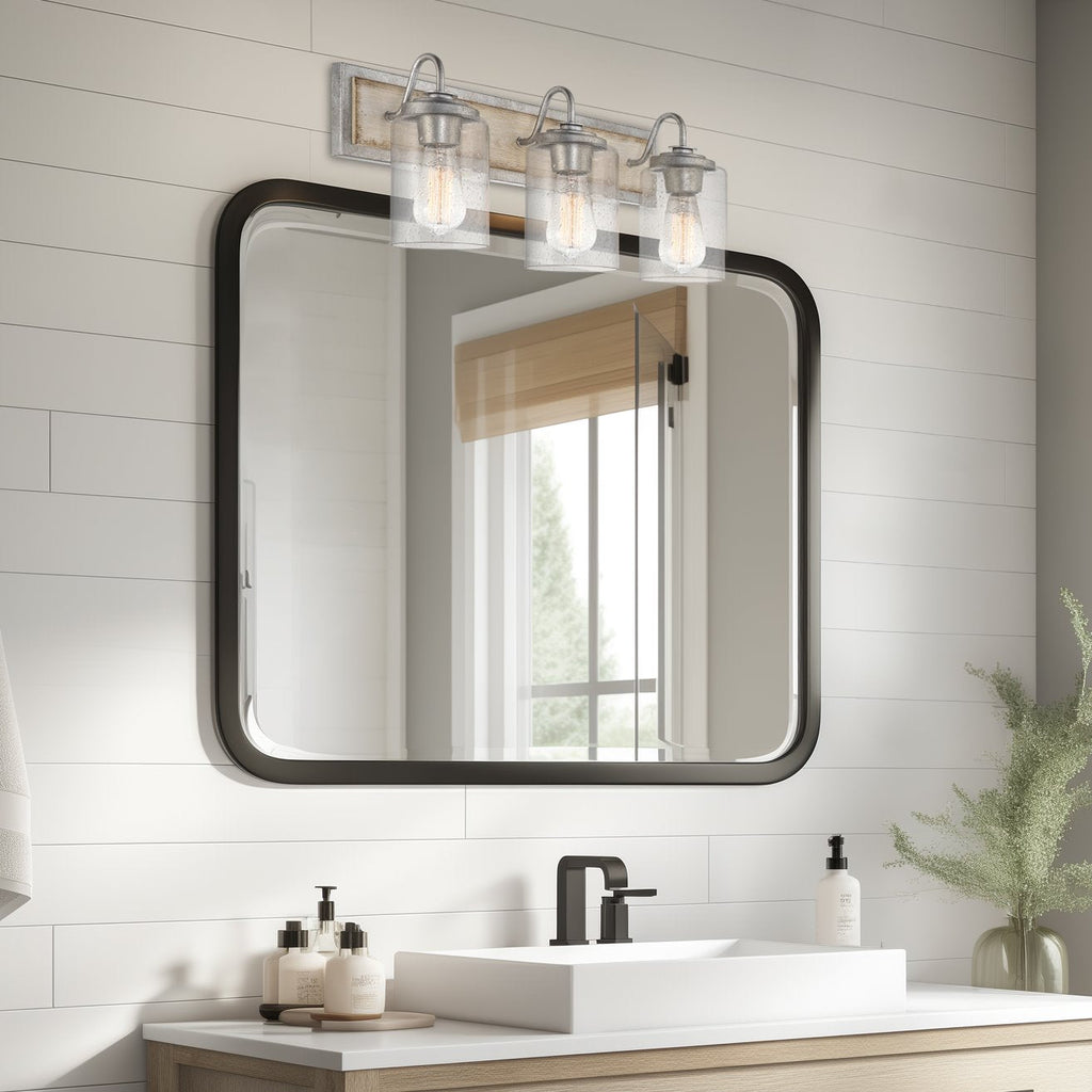 Greyson 22 3 luci in stile rustico per lavabo/bagno