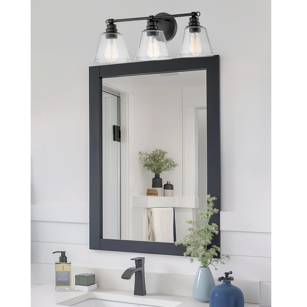 Adair 23 Applique murale moderne à 3 lumières style ferme / Luminaire de salle de bain