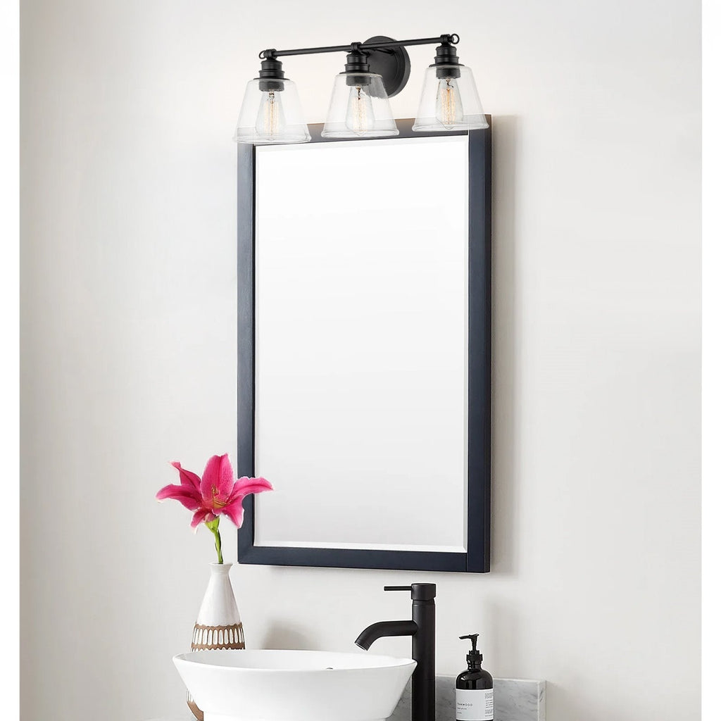 Adair 23 Applique murale moderne à 3 lumières style ferme / Luminaire de salle de bain