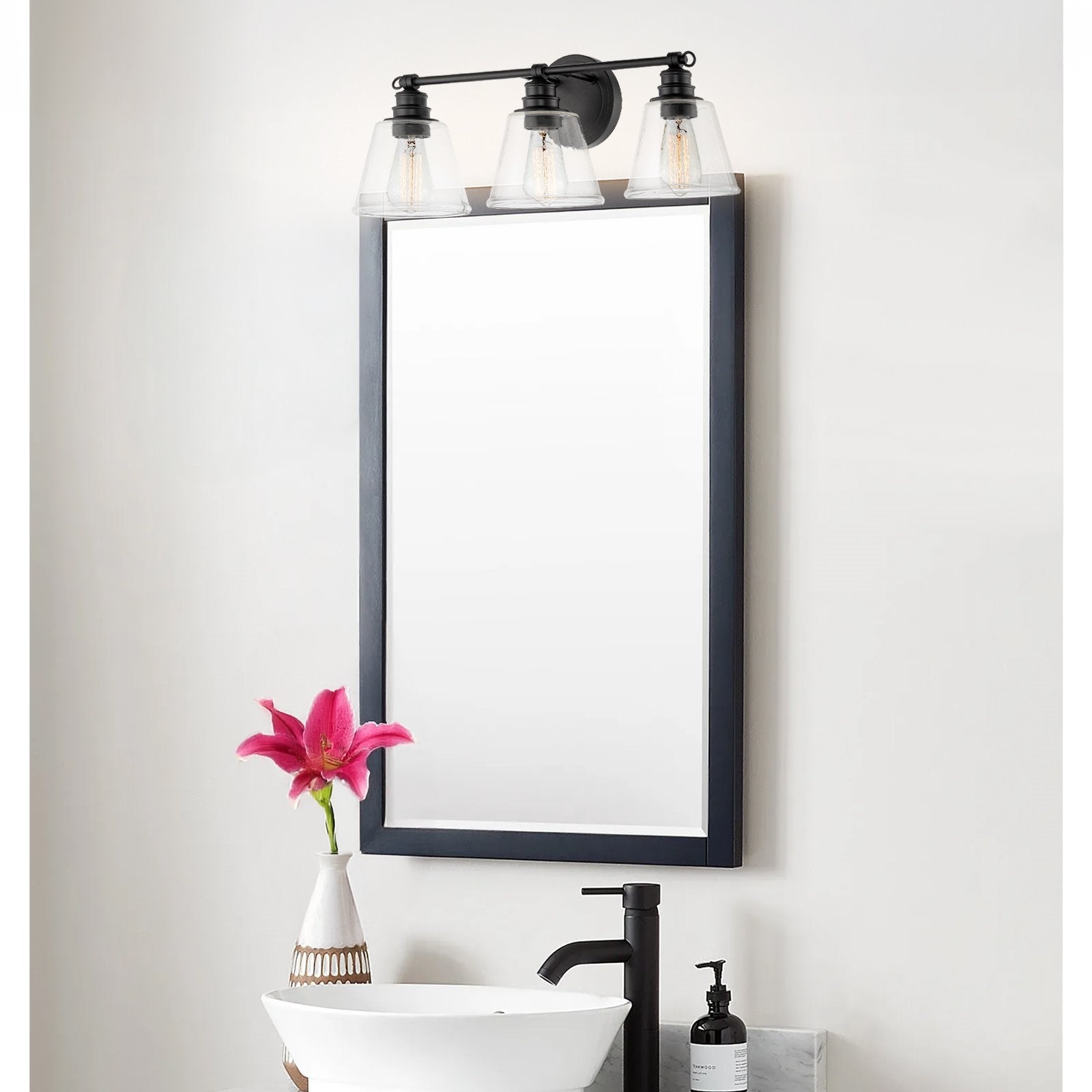 Adair 23 Applique murale moderne à 3 lumières style ferme / Luminaire de salle de bain