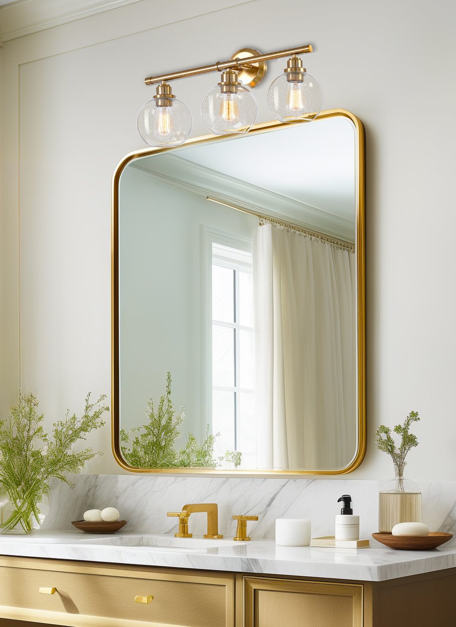 Applique murale moderne Ayla 23 à 3 lumières pour salle de bain/meuble-lavabo