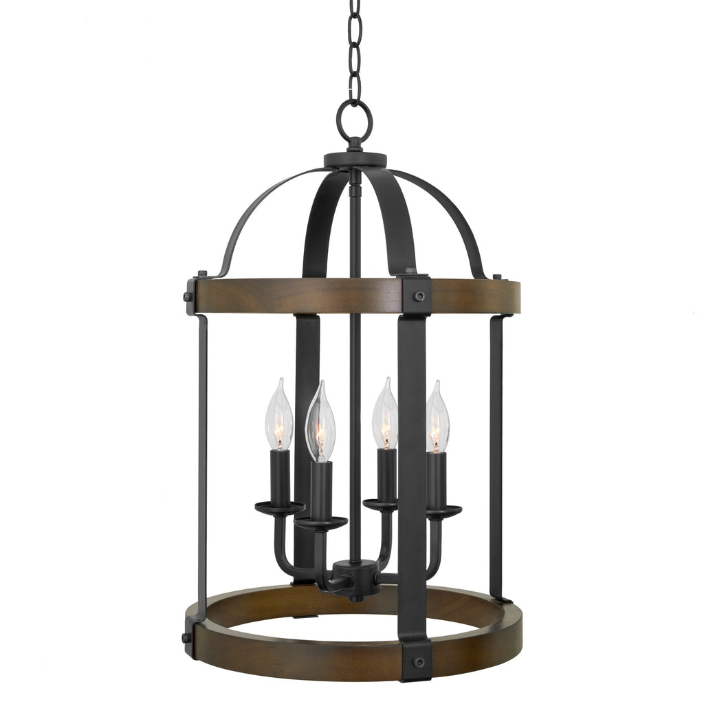 Lustre lanterne rustique Osprey 23 à 4 lumières, style ferme.