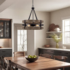 Lustre moderne de style ferme Maybrook 23 à 4 lumières