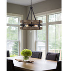 Lustre moderne de style ferme Maybrook 23 à 4 lumières