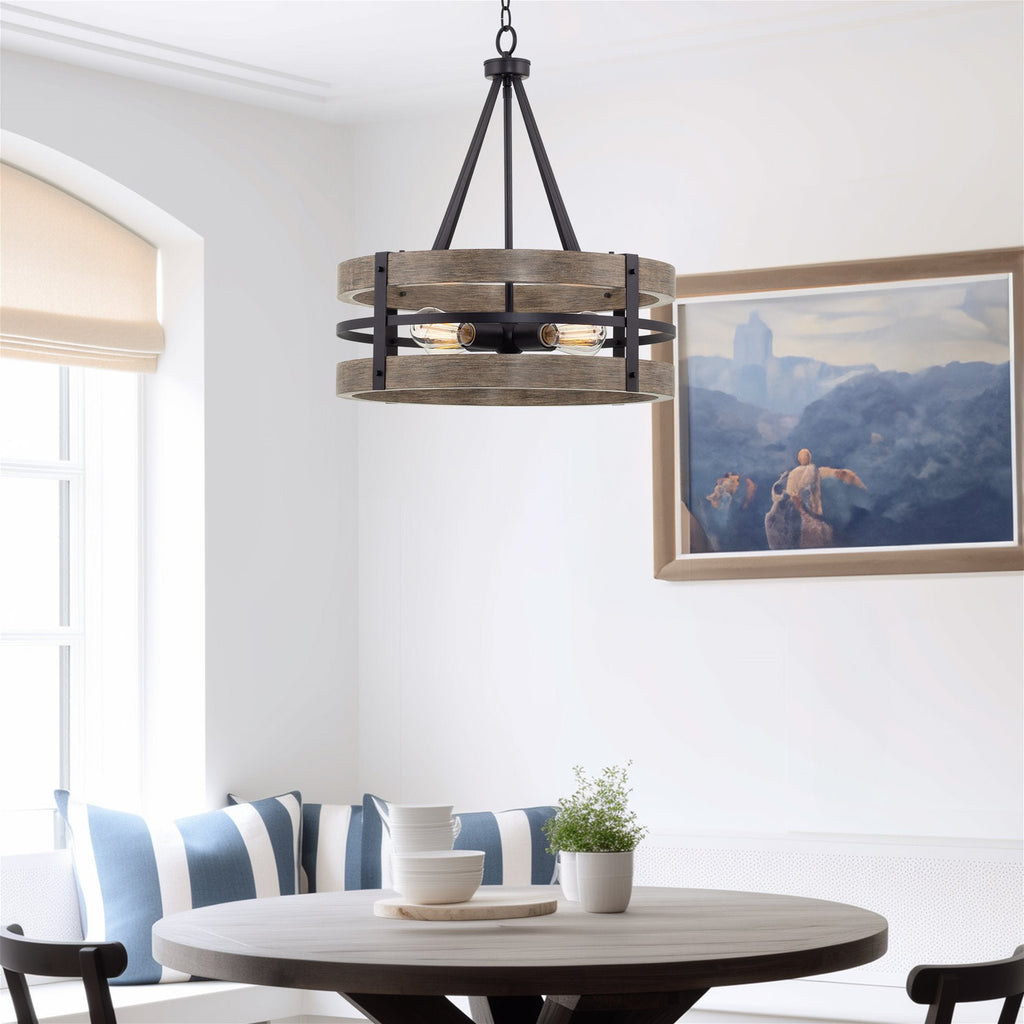 Lustre moderne de style ferme Maybrook 23 à 4 lumières
