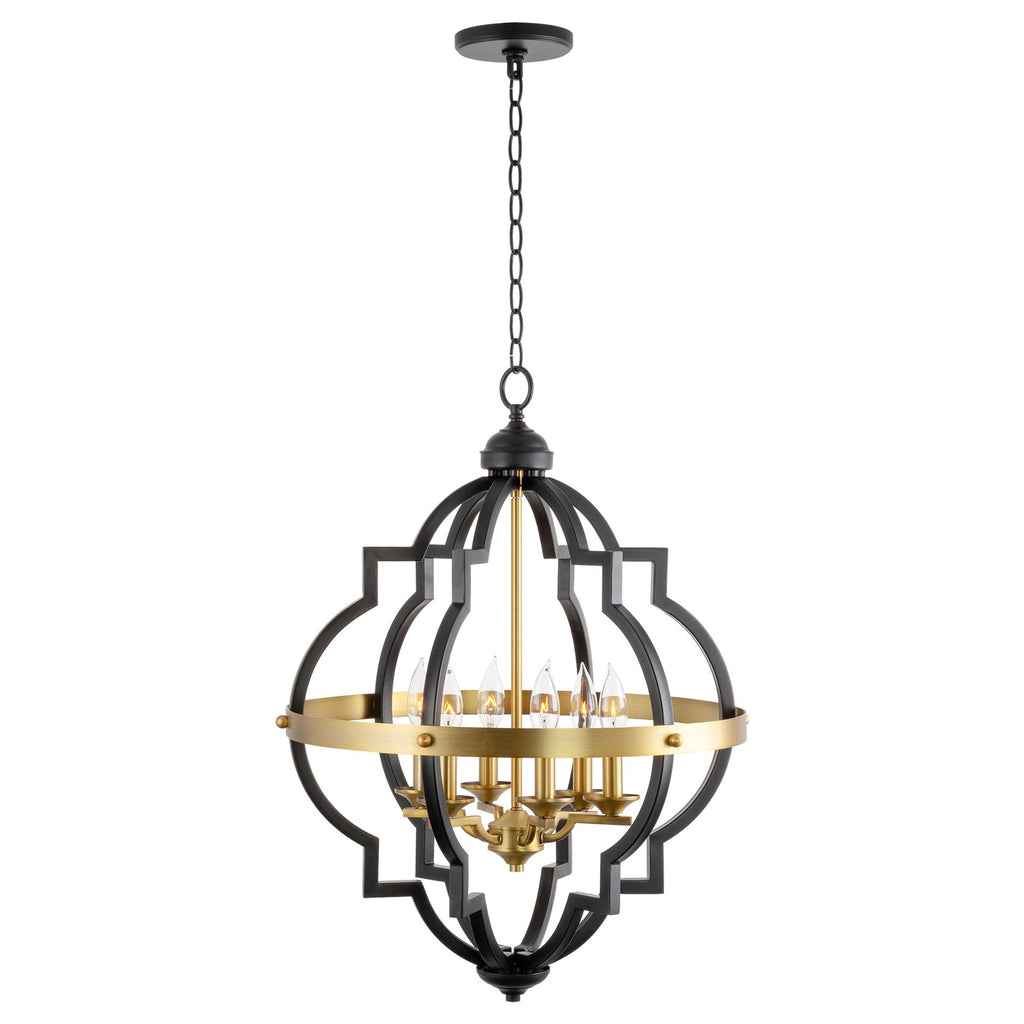 Lustre rustique Capistrano 28 à 6 lumières, style ferme