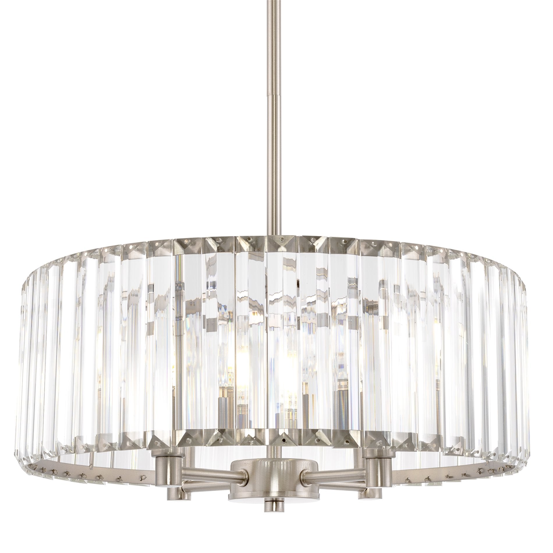 Lustre tambour en cristal Delilah 16 moderne à 4 lumières