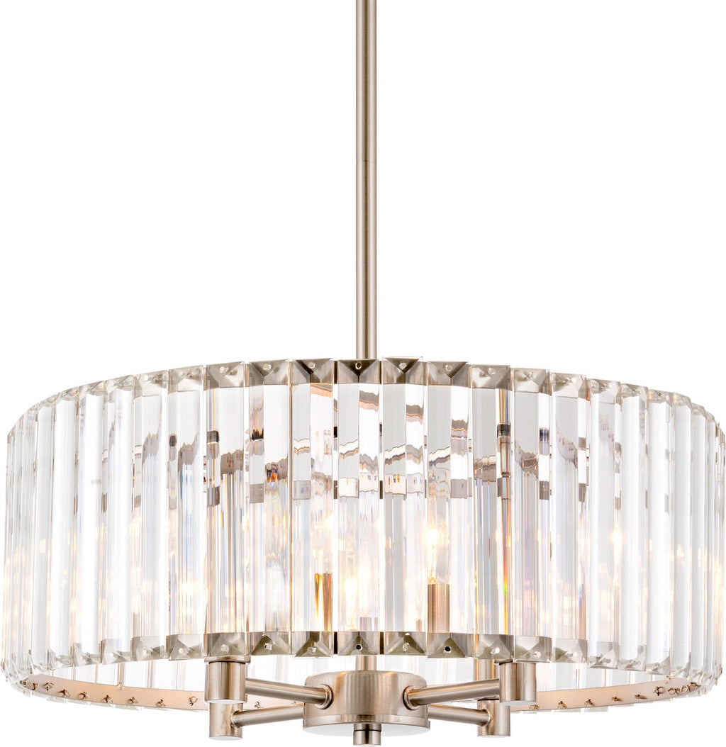 Lustre tambour en cristal Delilah 16 moderne à 4 lumières