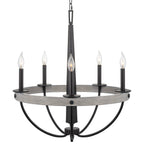 Lustre moderne Madison 27 à 5 lumières, style ferme française de campagne.