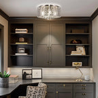 Brielle 15 Lampadario moderno ed elegante a 4 luci con cristalli a filo soffitto