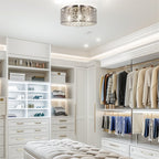 Brielle 15 Lampadario moderno ed elegante a 4 luci con cristalli a filo soffitto