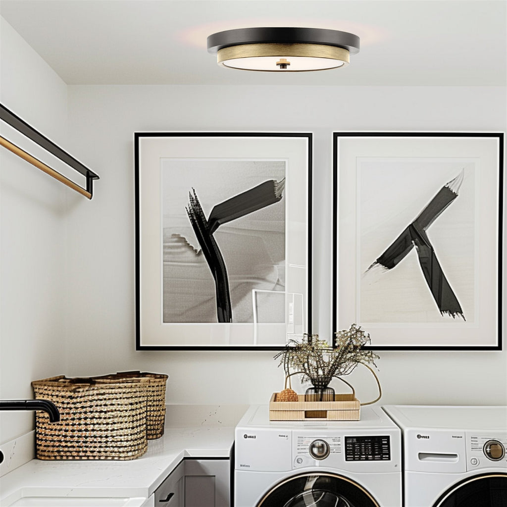 Plafonnier semi-encastré moderne Hermosa 14 à DEL intégrée de 24 W