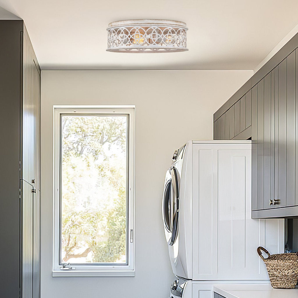 Plafonnier encastré rustique Blythe 17 à 3 lumières