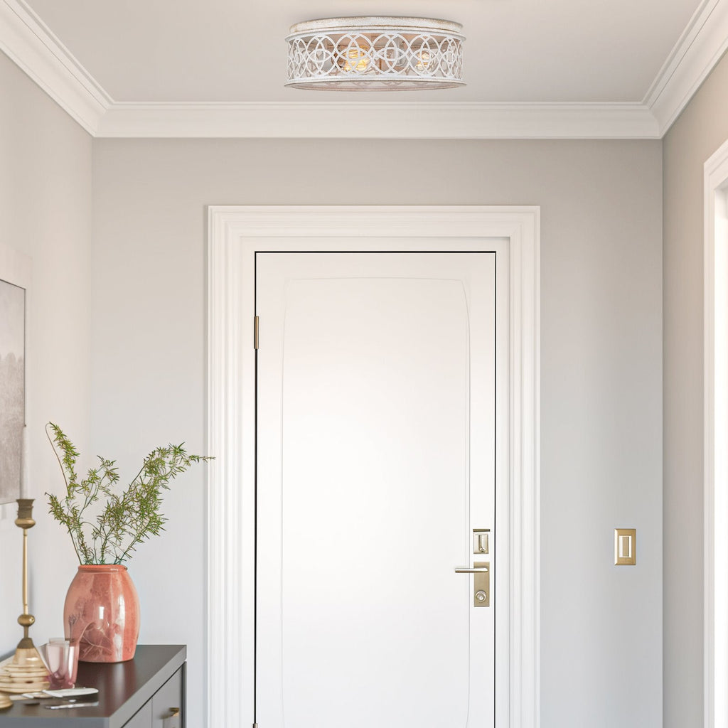 Plafonnier encastré rustique Blythe 17 à 3 lumières