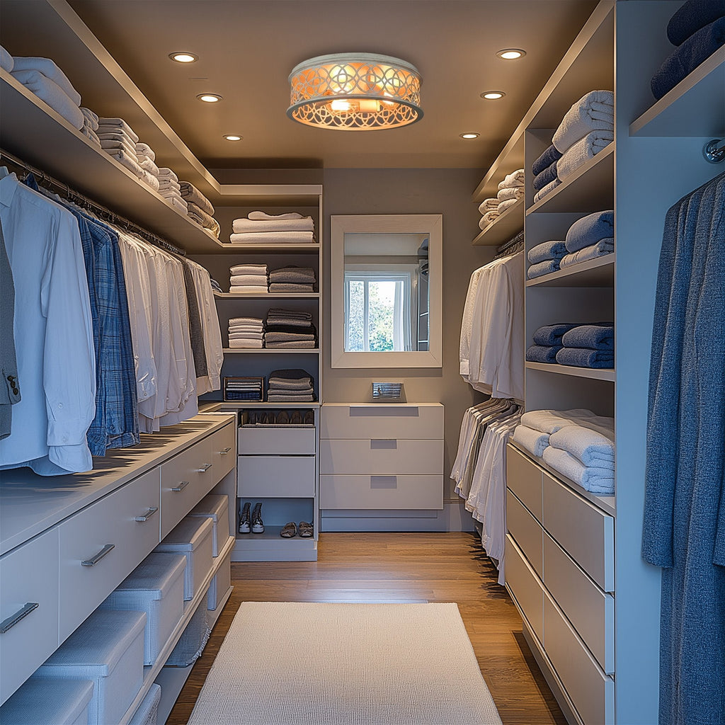 Plafonnier encastré rustique Blythe 17 à 3 lumières