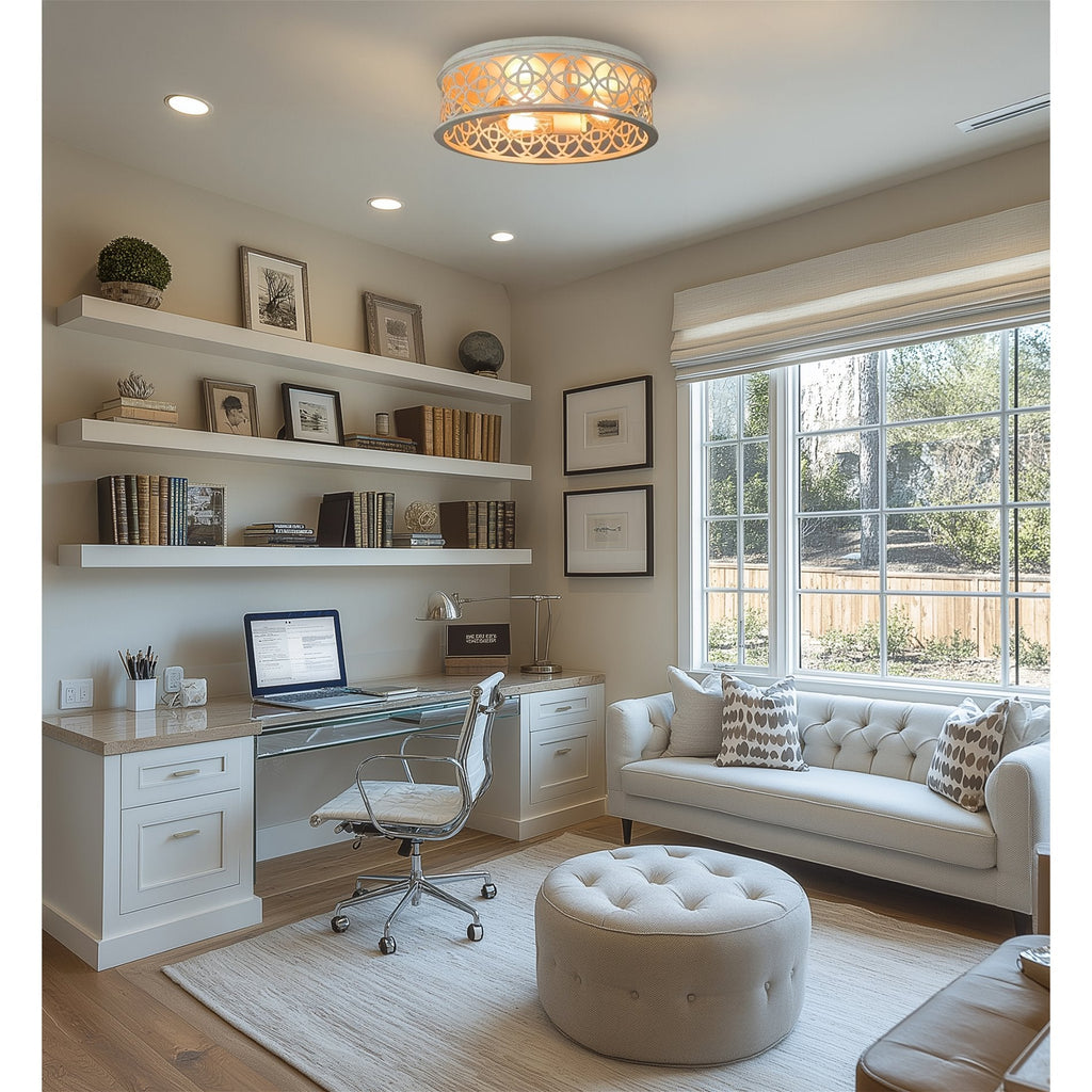 Plafonnier encastré rustique Blythe 17 à 3 lumières