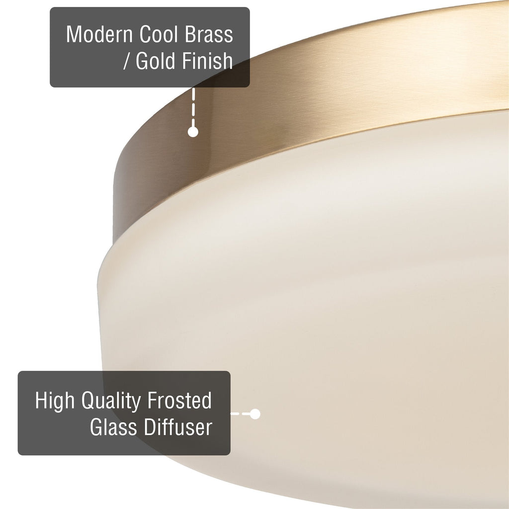 Plafonnier encastré moderne Luna 9 à DEL intégrée de 18 W (équivalent à 180 W)