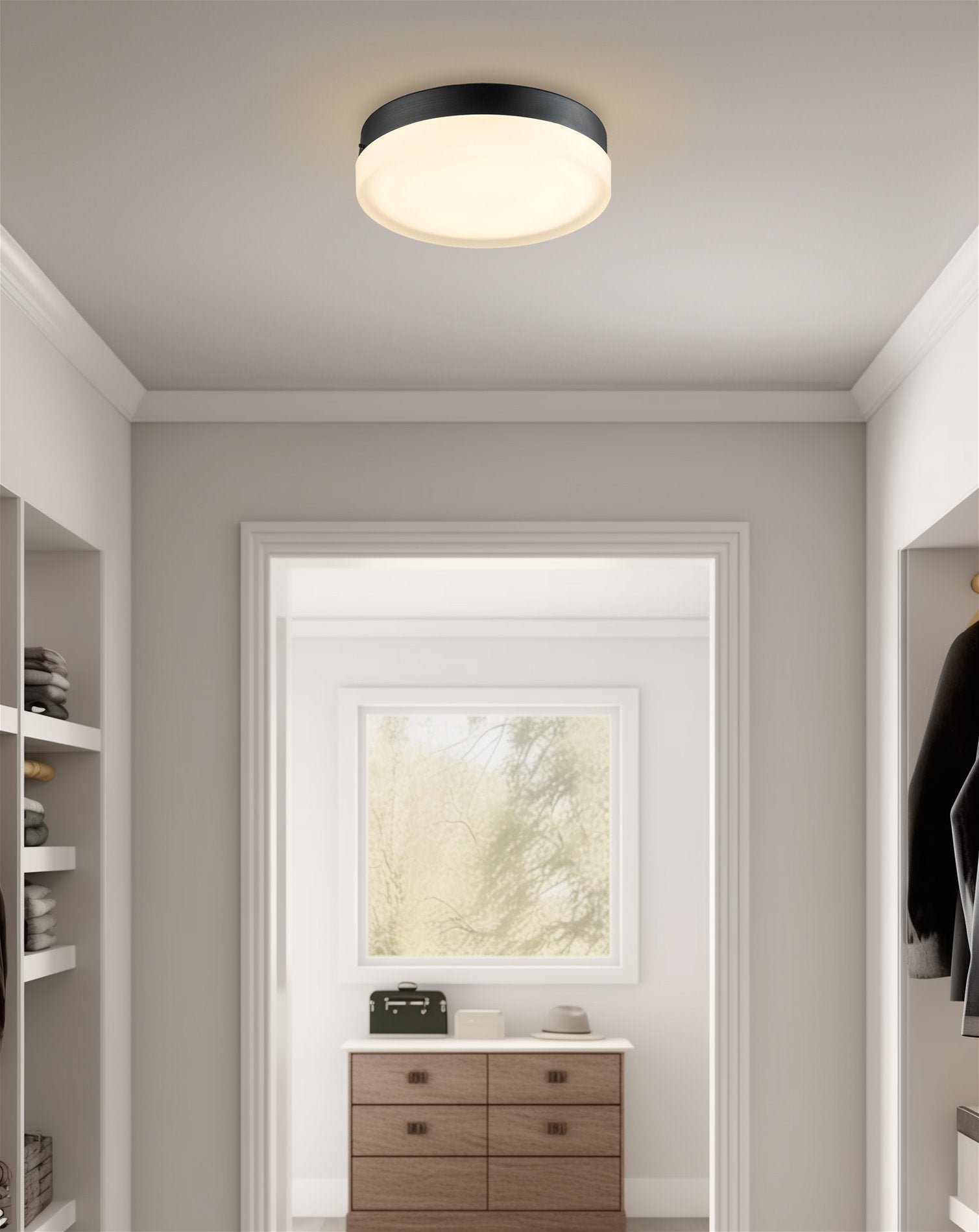 Plafonnier encastré moderne Luna 11 à DEL intégrée de 25 W (équivalent à 250 W).