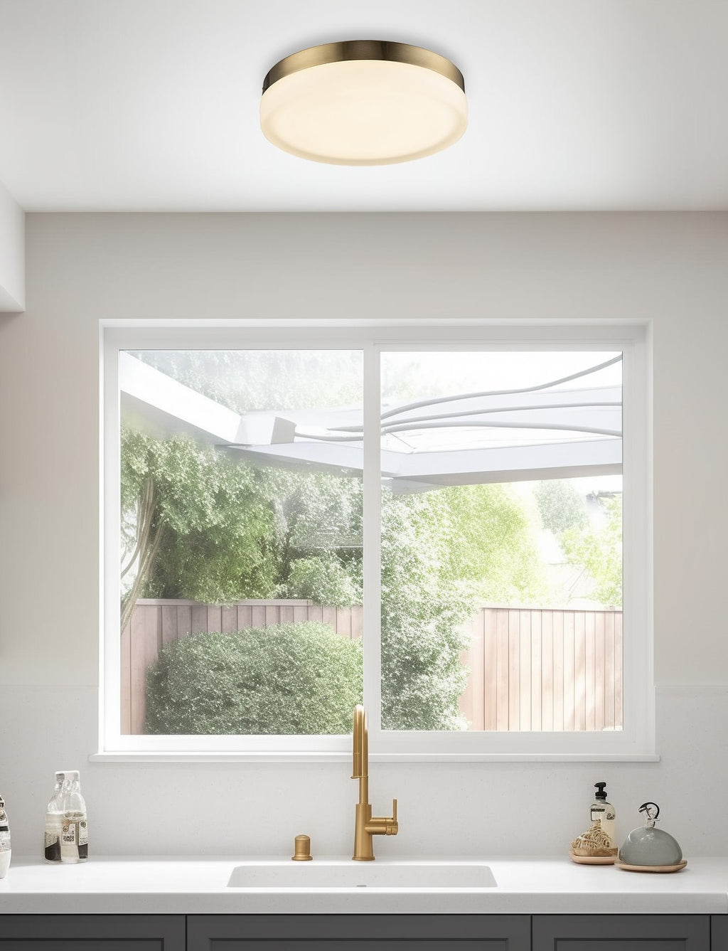 Plafonnier encastré moderne Luna 11 à DEL intégrée de 25 W (équivalent à 250 W).