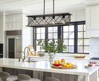Luminaire pour îlot de cuisine de style ferme Brayden 34 à 4 lumières