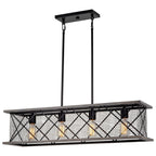 Luminaire pour îlot de cuisine de style ferme Brayden 34 à 4 lumières