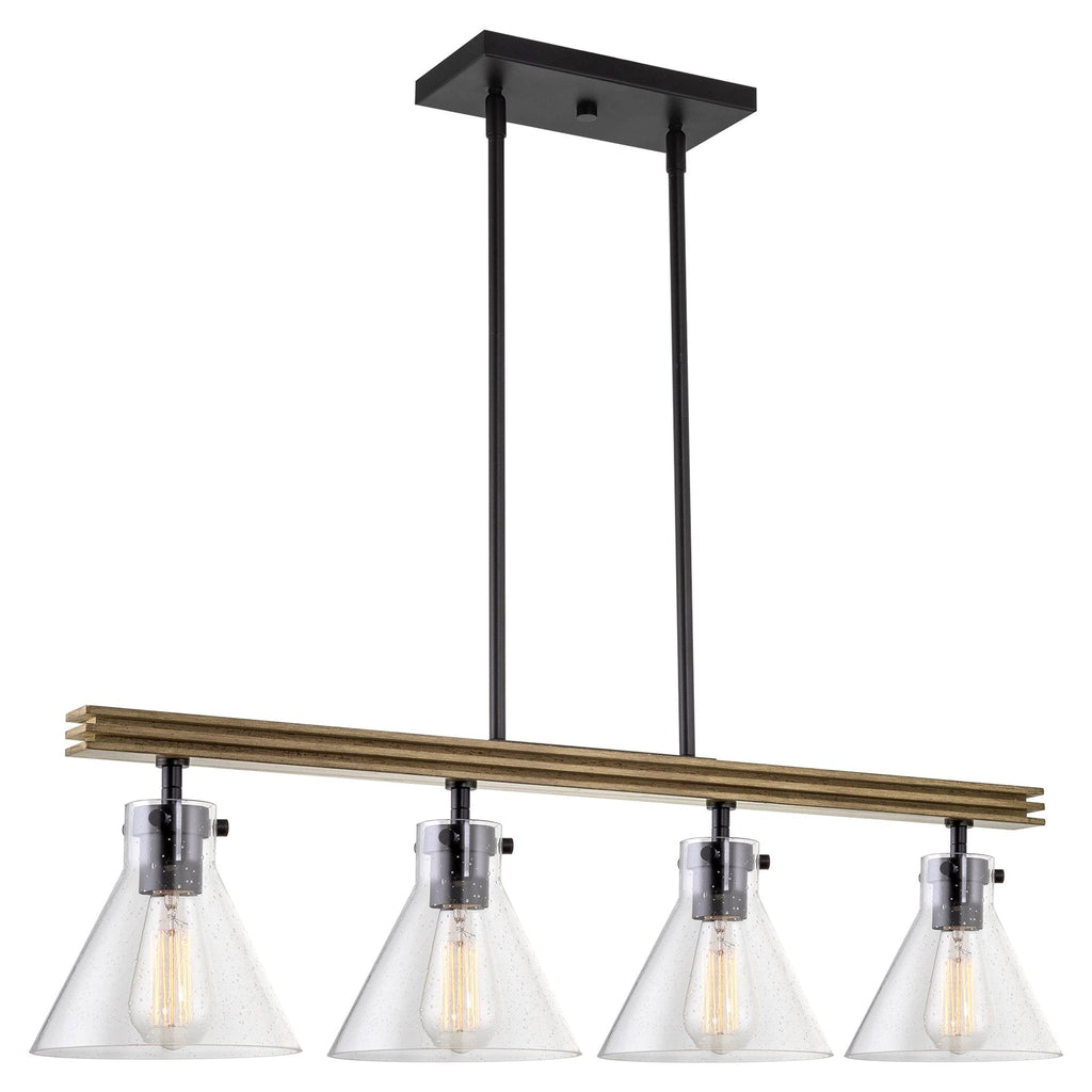 Luminaire Anza 33 à 4 lumières pour îlot de cuisine de style ferme