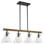 Luminaire Anza 33 à 4 lumières pour îlot de cuisine de style ferme