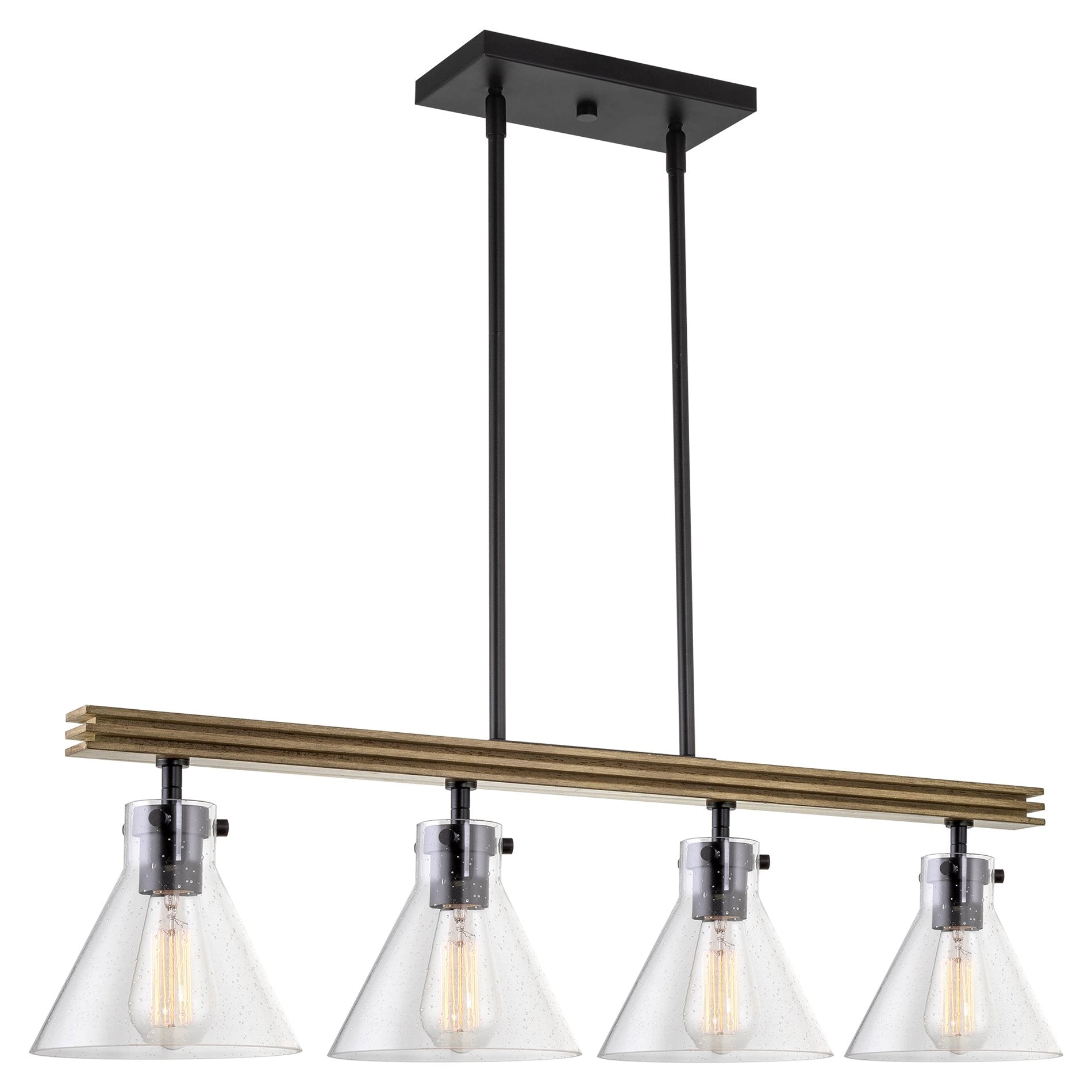 Luminaire Anza 33 à 4 lumières pour îlot de cuisine de style ferme