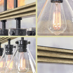 Luminaire Anza 33 à 4 lumières pour îlot de cuisine de style ferme